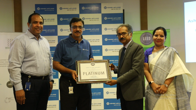Ashok Leyland becomes India’s first corporate office to receive LEED v4.1 Platinum certification